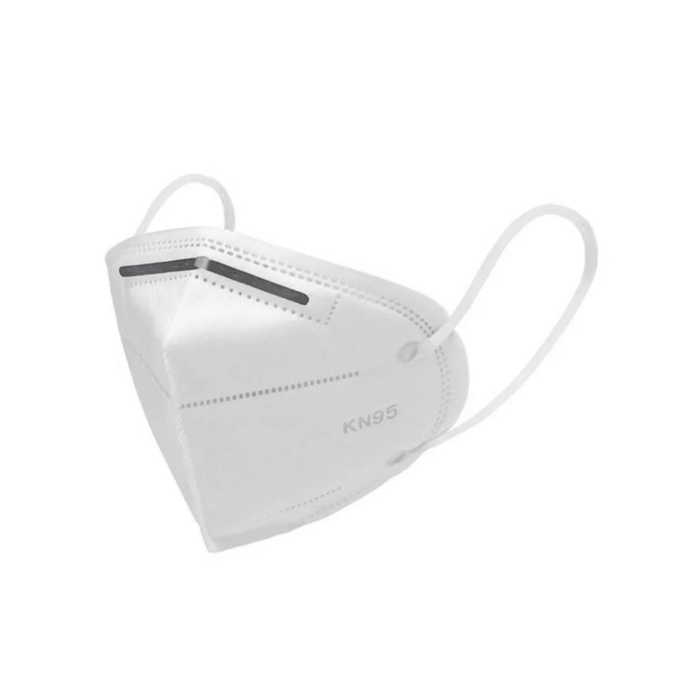 UNISEX Flat Disposable KN95 Face Mask With Earlock 5 Layer Melt Blown Non Woven